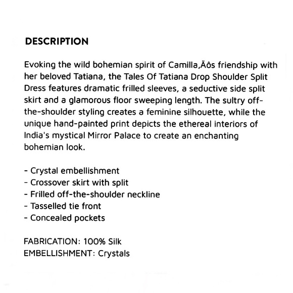 Camilla Tales of Tatiana Drop Shoulder Split Dress - Picture 7 of 16